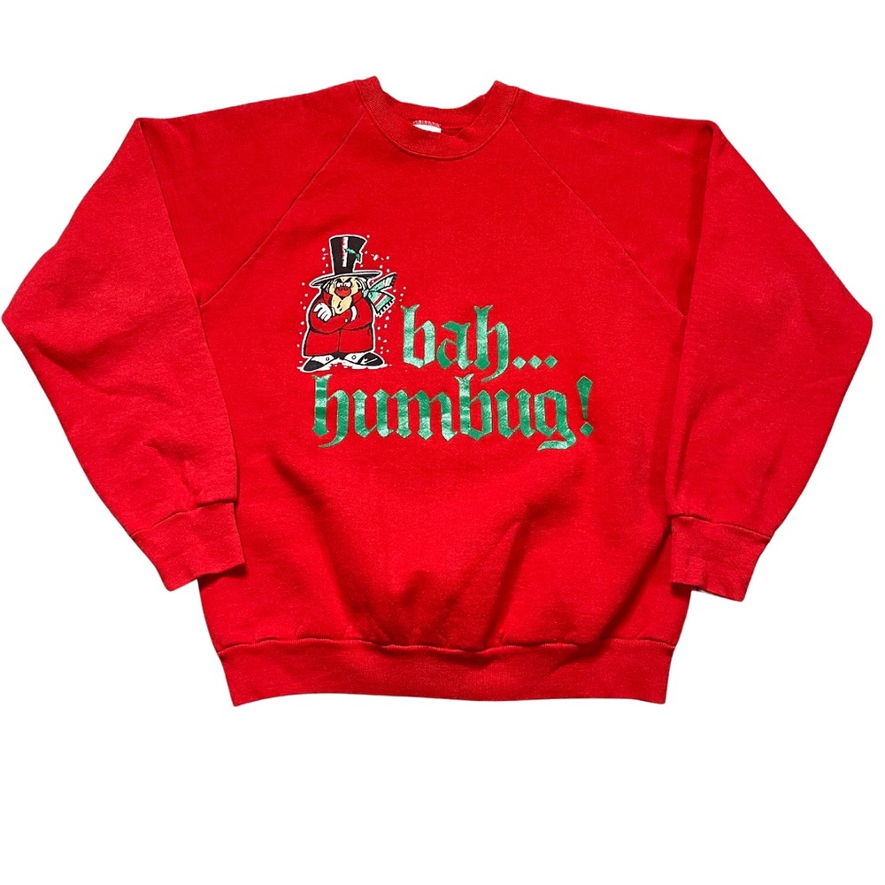 Vintage Bah Humbug Scrooge Christmas Sweater